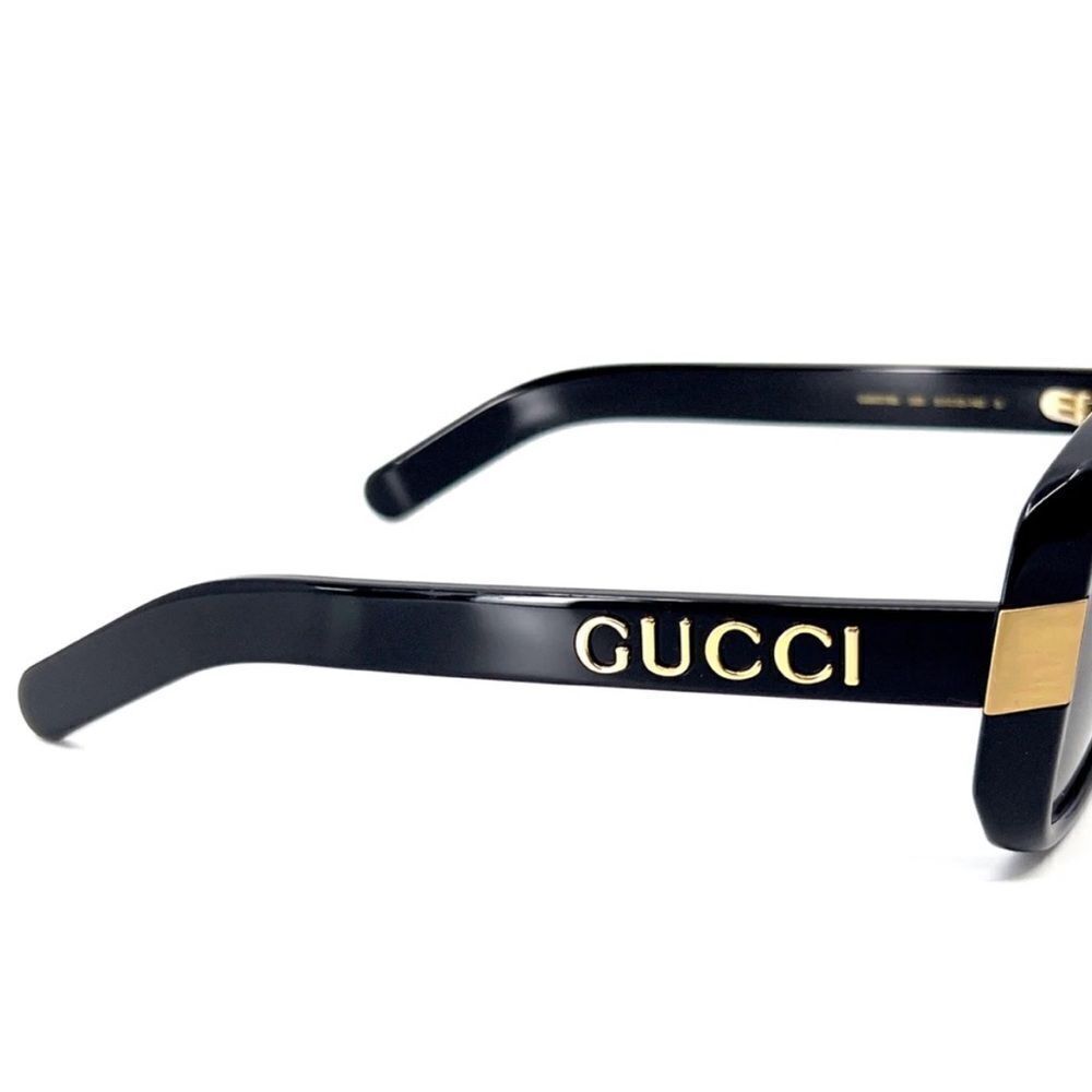 Gucci GG0318s - Pineapple Black Gold Sunglasses unisex $770 - Picture 10 of 16